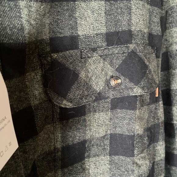 Green & Black Flannel Shirt  (NWT) - Picture 3 of 3